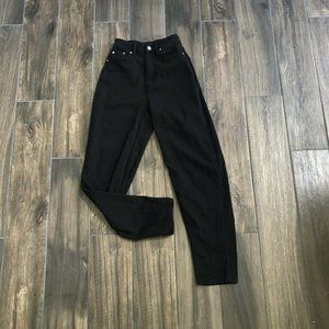 divided h&m black pants high rise baggy size 0